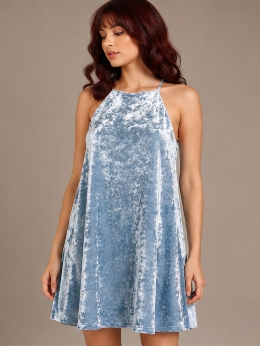 Design Lab Lord & Taylor Blue Mini Dress